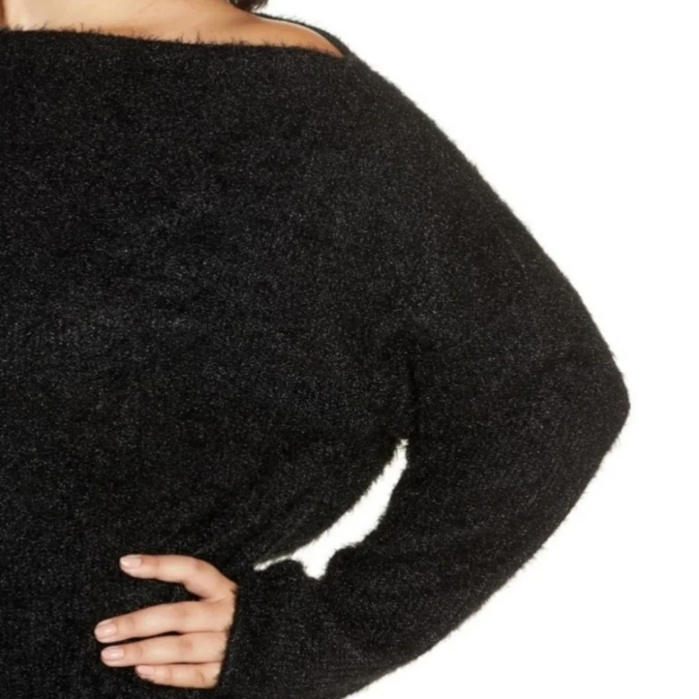 Gibson Bateau Neck Blouson Top, 1X & 2X - Picture 10 of 11